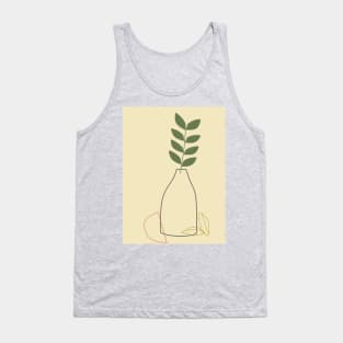 geometric vase and leaf illustration Tank Top